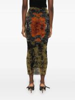 JEAN PAUL GAULTIER - Women Mesh "Médaillon" Long Skirt - Image 3