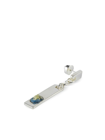 Grey earring, front view