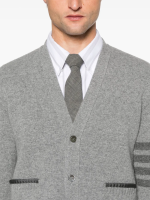 THOM BROWNE - Men Milano Stitch V Neck Knitwear - Image 4