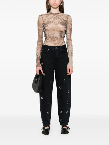 JEAN PAUL GAULTIER - Women Mesh "Médaillon" Long Sleeved Top