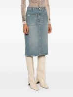 COURRÈGES - Women 2-Pocket Denim Skirt - Image 2