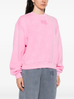 T BY ALEXANDER WANG - Women Puff Paint Logo Sweatshirt Essential Terry Crew - Image 2