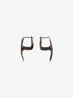 Silver earring, front view