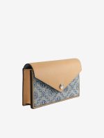 TORY BURCH - Women T Monogram Denim Envelope Chain Wallet - Image 2