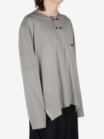 ZIGGY CHEN - Men 4 Button Henley Neck Long Sleeve T-Shirt - Image 2