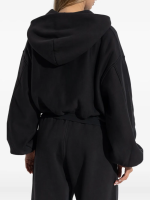 ALEXANDER WANG - Women Oversized Cropped Zip-Up Hoodie - Image 2
