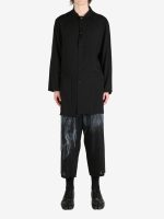YOHJI YAMAMOTO POUR HOMME - Men Spread Collar Long Shirt - Image 4