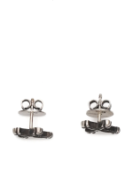 Silver earrings,front view