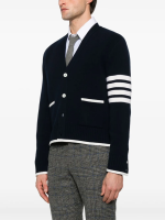 THOM BROWNE - Men Milano Stitch V Neck Knitwear - Image 2