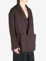 ZIGGY CHEN - Men Double Breasted Long Jacket - Image 2