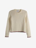 THOM BROWNE - Women Ladder Full Needle Rib Stitch Crew Neck Knitwear - Image 4