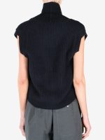 MARGARET HOWELL - Women English Rib Shawl Collar Waistcoat - Image 3
