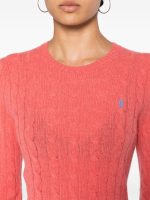 POLO RALPH LAUREN - Women Cable-Knit Cotton Crewneck Sweater - Image 4