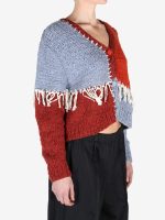 THE ELDER STATESMAN - Women Patchwork Boucle Cardigan - Image 2