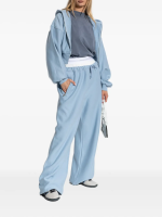 T BY ALEXANDER WANG - Women Branded Seam Label Cropped Zip Up Hoodie - Image 3