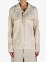 COMMUNS - Women Vintage Striped Long Sleeve Shirt
