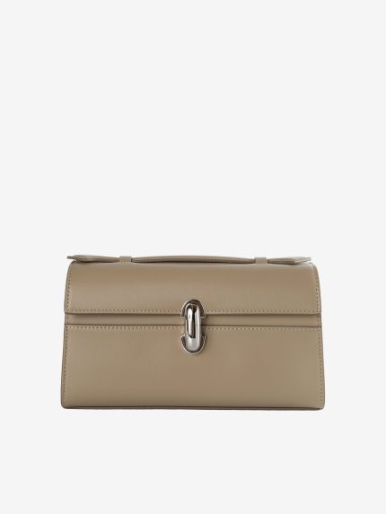Tan bag, front view
