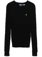 POLO RALPH LAUREN - Women Cable Knit Cotton Crewneck Sweater - Image 5