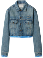 MIU MIU - Women Denim Cropped Jacket - Image 5