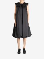 AMOMENTO - Women Cotton Volume Shirring Dress