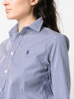 POLO RALPH LAUREN - Women 12/2 Yd Ctn Pw-Ls Crlte St-Long Sleevebutton Front Shirt - Image 4