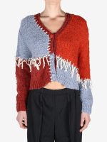 THE ELDER STATESMAN - Women Patchwork Boucle Cardigan