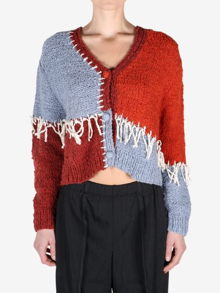 THE ELDER STATESMAN - Women Patchwork Boucle Cardigan