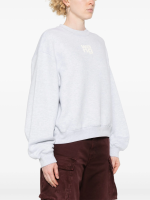T BY ALEXANDER WANG - Women Essential Terry Crew Sweatshirt W/ Puff Paint Logo - Image 2