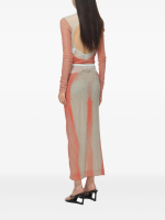 JEAN PAUL GAULTIER - Women Pinstripe Body Morphing Mesh Bodysuit - Image 3