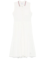THOM BROWNE - Women Sleeveless Pleated Bottom Polo Dress - Image 5