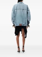 ALEXANDER WANG - Unisex Distressed Oversized Trucker Jacket With Hardware - Image 3