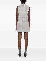 THOM BROWNE - Women Seersucker Knit Tweed Jacquard Sleeveless Polo Mini Dress - Image 3