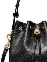 TORY BURCH - Women T Monogram Leather Mini Bucket Bag - Image 6