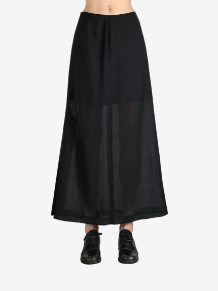 AMOMENTO - Women Sheer Maxi Long Skirt