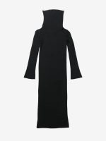 ANN DEMEULEMEESTER - Women High Neck Dropped Shoulder  Knitted Dress - Image 4