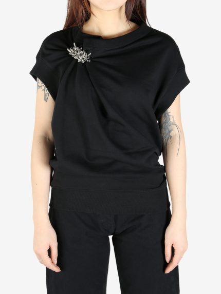 DRIES VAN NOTEN - Women Brooched Sleeveless Sweatshirt