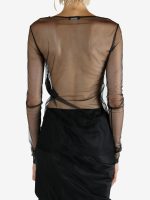 ANN DEMEULEMEESTER - Women Fiene Slim Fit Long Sleeve T-Shirt With Angel Divine Embroidery - Image 3