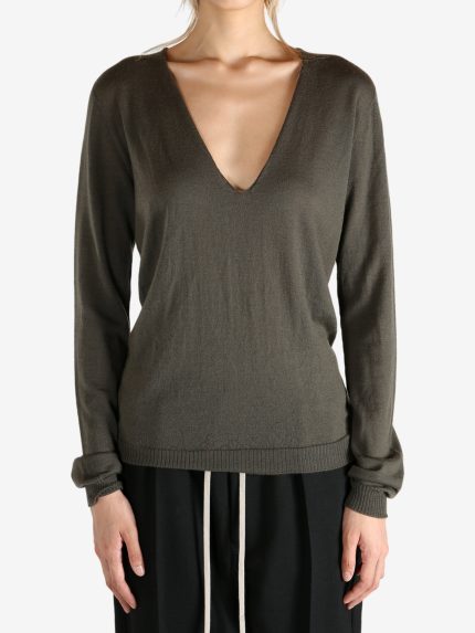 RICK OWENS - Women Knit V Neck Pullover