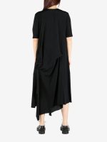 YOHJI YAMAMOTO - Women Front Draped Dress - Image 3