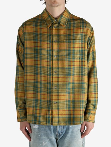 THE ELDER STATESMAN - Men Plaid Pashmina Big Shirt