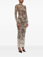 JEAN PAUL GAULTIER - Women Mesh Printed "Médaillon" Long Dress - Image 2