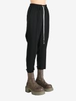 RICK OWENS - Women  Viscose Drawstring Cropped Pants - Image 2