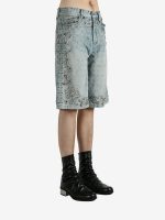 AMIRI - Men Crystal Bandana Denim Short - Image 2