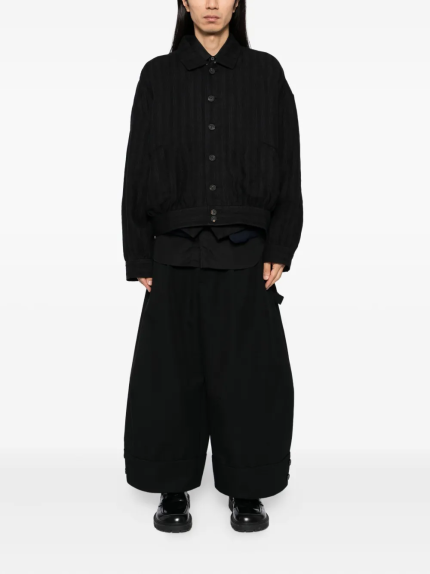 ZIGGY CHEN - Men Spread Collar Cropped Jacket