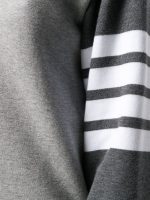 THOM BROWNE - Women Pullovee Sweatshirt W/ Engineered 4 Bar In Funmix Classic Loopback - Image 4