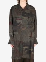 ZIGGY CHEN - Men Digital Print High Neck Long Shirt