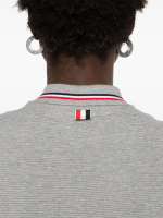 THOM BROWNE - Women Sleeveless Pleated Bottom Polo Dress - Image 4