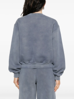 T BY ALEXANDER WANG - Women Essential Terry Crew Puff Paint Logo Sweatshirt - Image 3