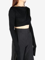 RICK OWENS LILIES - Women Jade LS Crop Top - Image 2