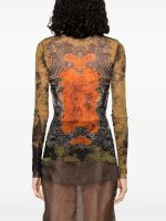 JEAN PAUL GAULTIER - Women Mesh "Médaillon" Long Sleeved Top - Image 3